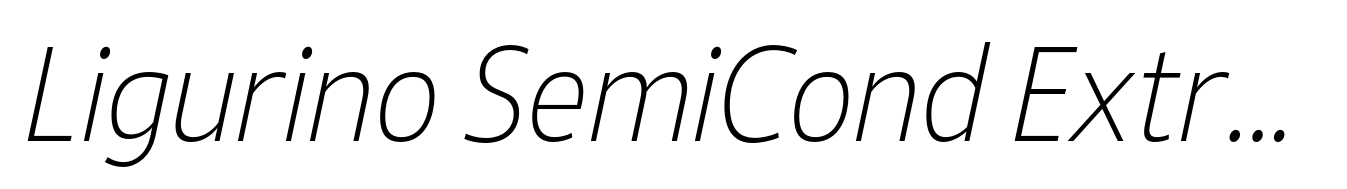 Ligurino SemiCond ExtraLight Italic